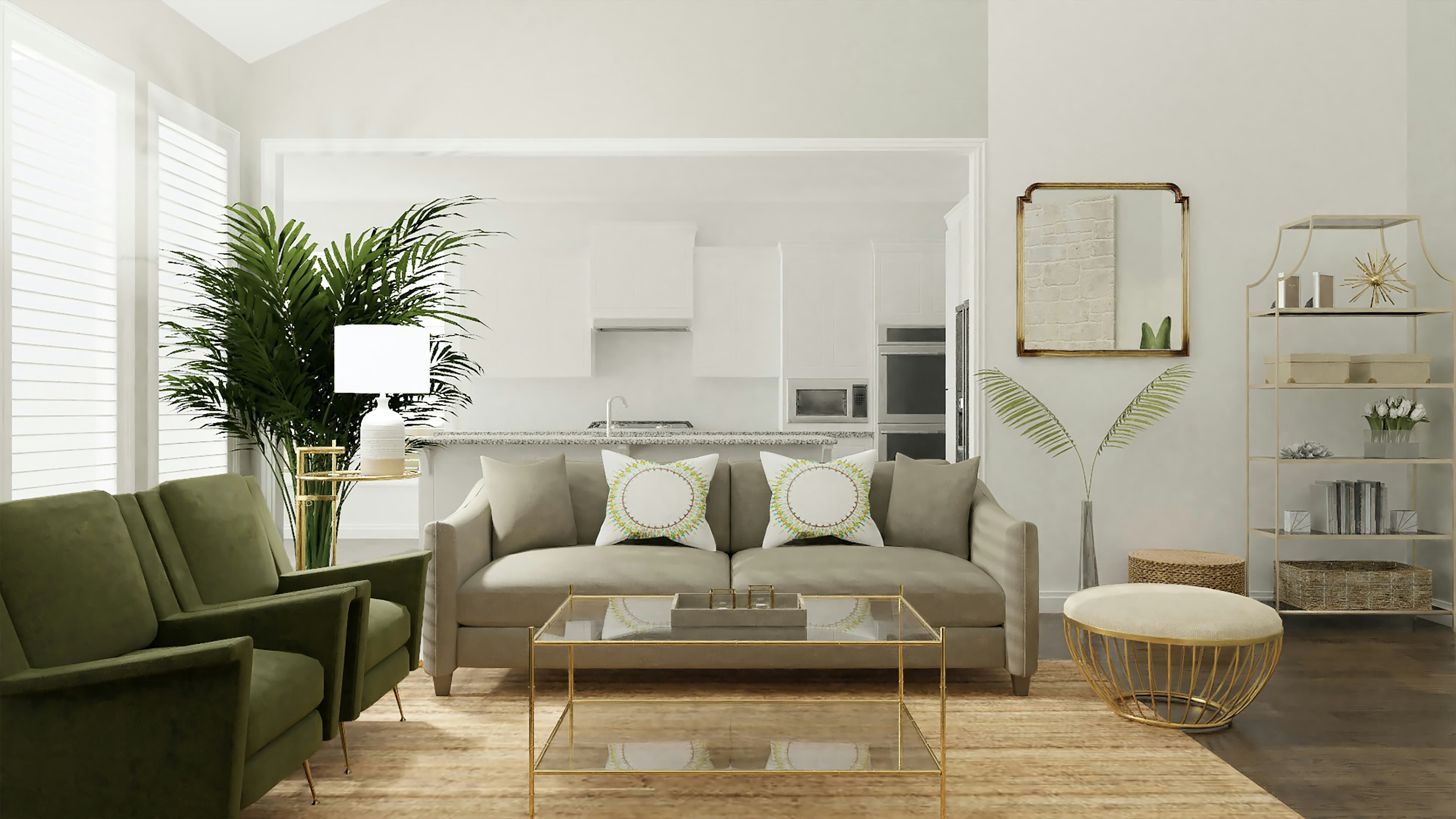 Modern serviced apartment living room